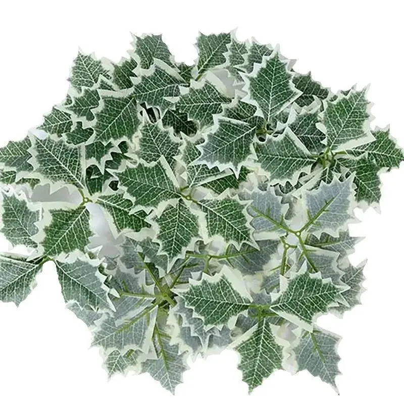 Искусственные ягоды падуб с листьями DUTRIEUX 50/5 шт