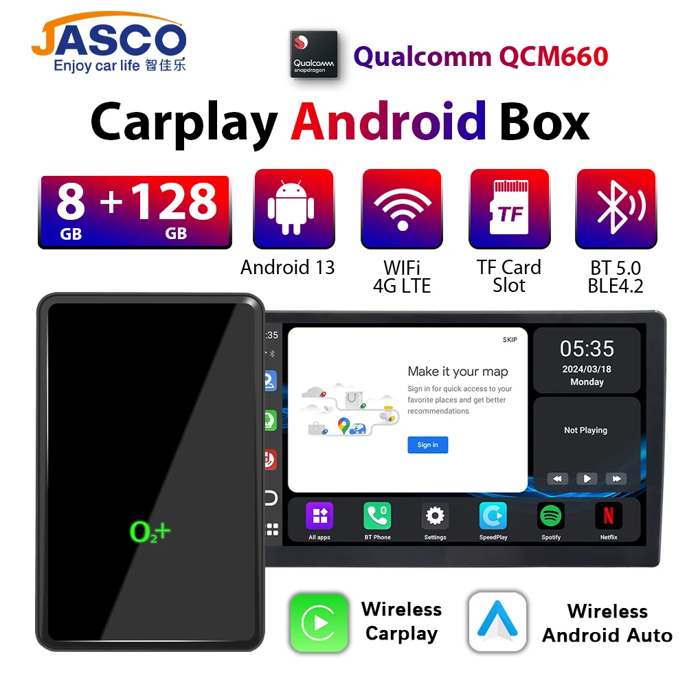 Android Auto AI Box Беспроводная ТВ-приставка Apple CarPlay с HDMI S9 PRO Car Play 13 автомобильные