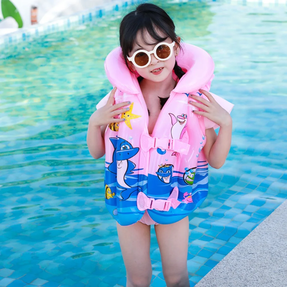 

PVC Kid Life Jackets Independent Airbags Buoyancy Swimsuit New Inflatable Vest for Kid Swimming