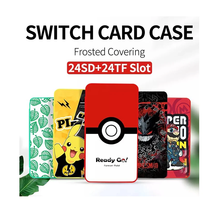 Коробка для карт Ns 24 Switch кассета хранения 3D Марио молния Пикачу движущийся лес