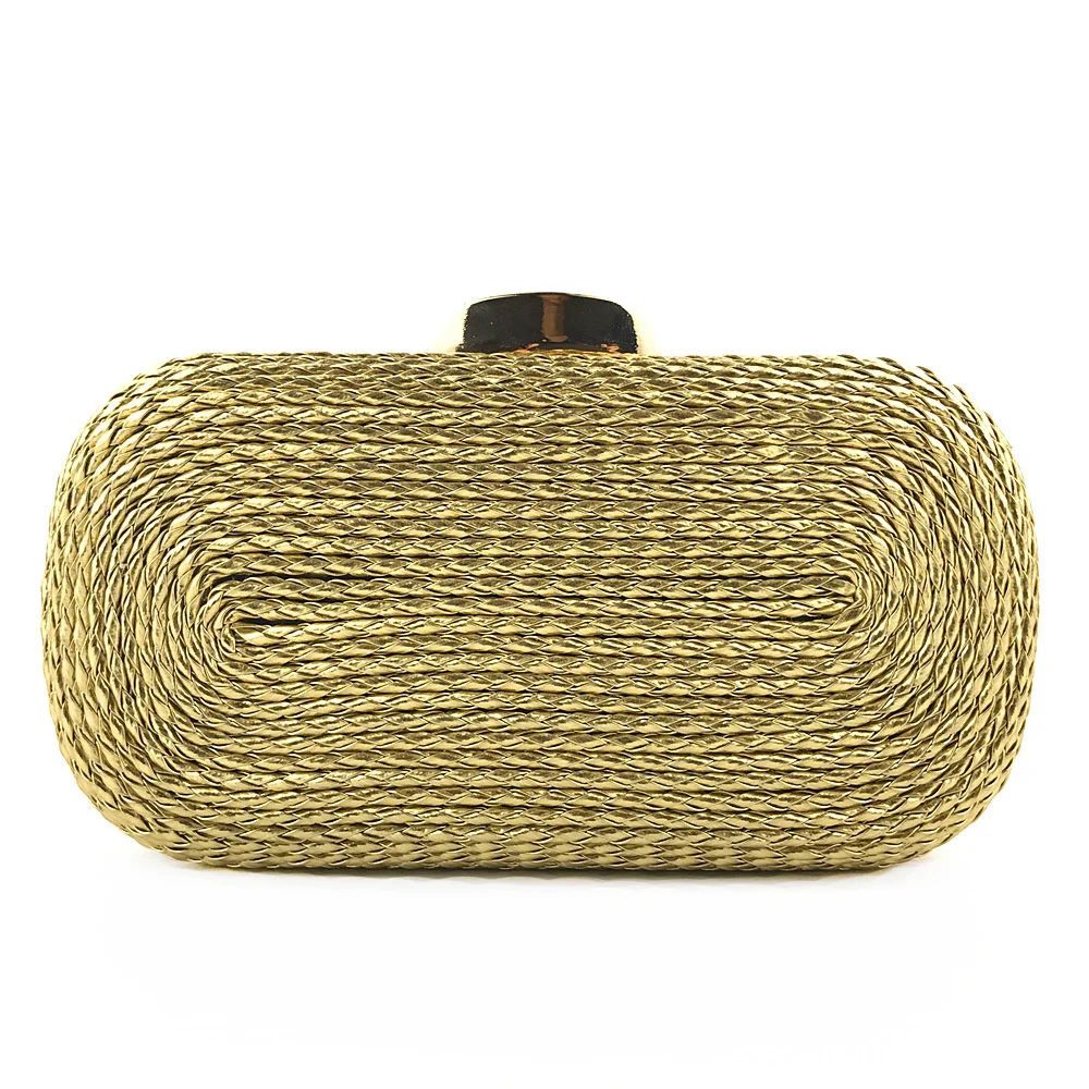 

2023 High Quality Brand Clutch Bag Women'S Gold Evening Bags Ladies Shoulder 2023 Bag Straw Female Handbag Purse Sac A Main