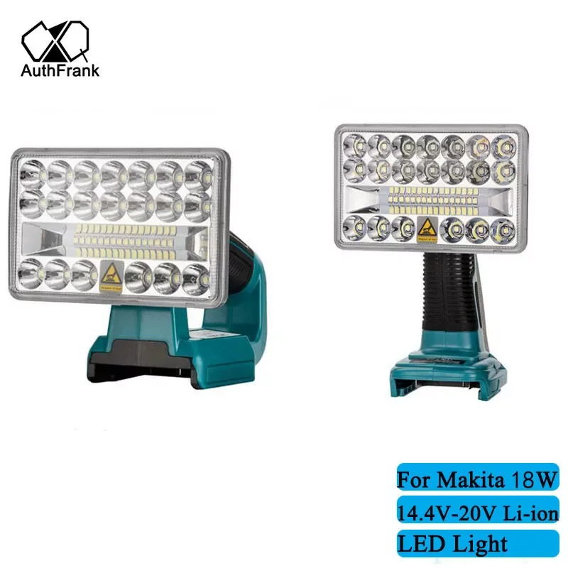 

18V LED Flashlight Outdoors Spotlight Light USB For Makita 12W 18W V Li-ion Battery BL1830 BL1430 BL1845 LXT400