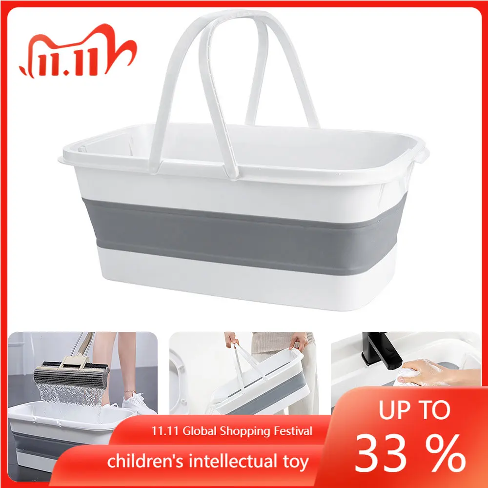 

Foldable Wash Basin Mop Bucket Portable Collapsible Fishing Retractable Basin Camping Car Wash Bucket Home Ceaning Tools