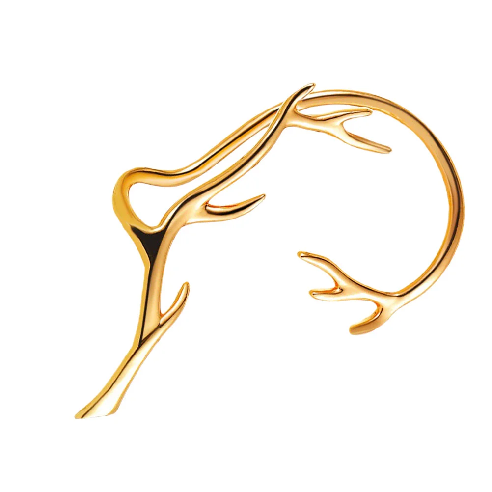

Earrings Women Trendy Antler Crawler Branch Cuff Vintage Non Copper Warp Earings Decor Tree Pendant Simple