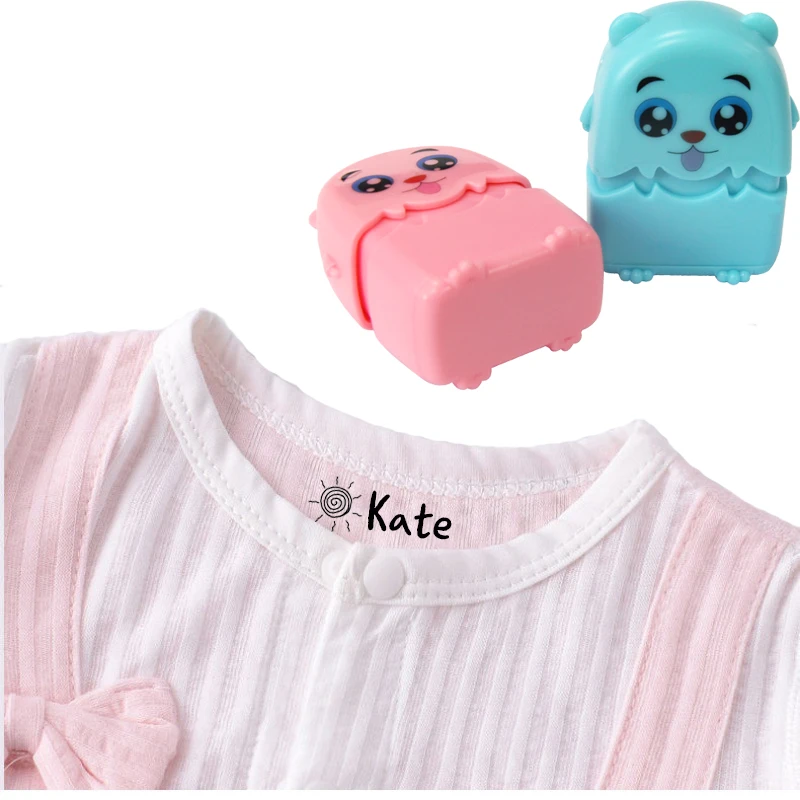 

school uniform stamp custom kids name stamps clothing label tshirt fabric personalized label for child self inking stamp