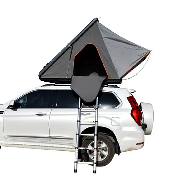 

high quality camping triangle aluminium hard shell roof top tent car tent