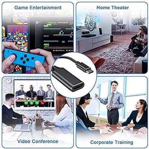 Кабель USB-C к HDMI BGGQGG черный 20см