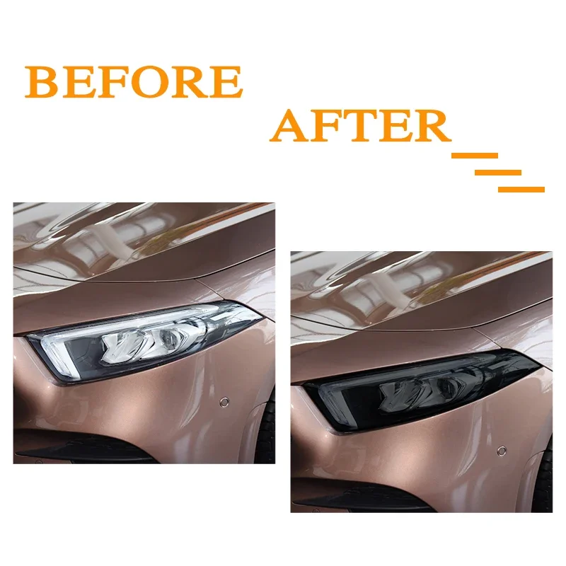 Для Mercedes Benz A Class W176 W177 A45 A35 AMG 180 тонировка для автомобильной фары Черная защитная