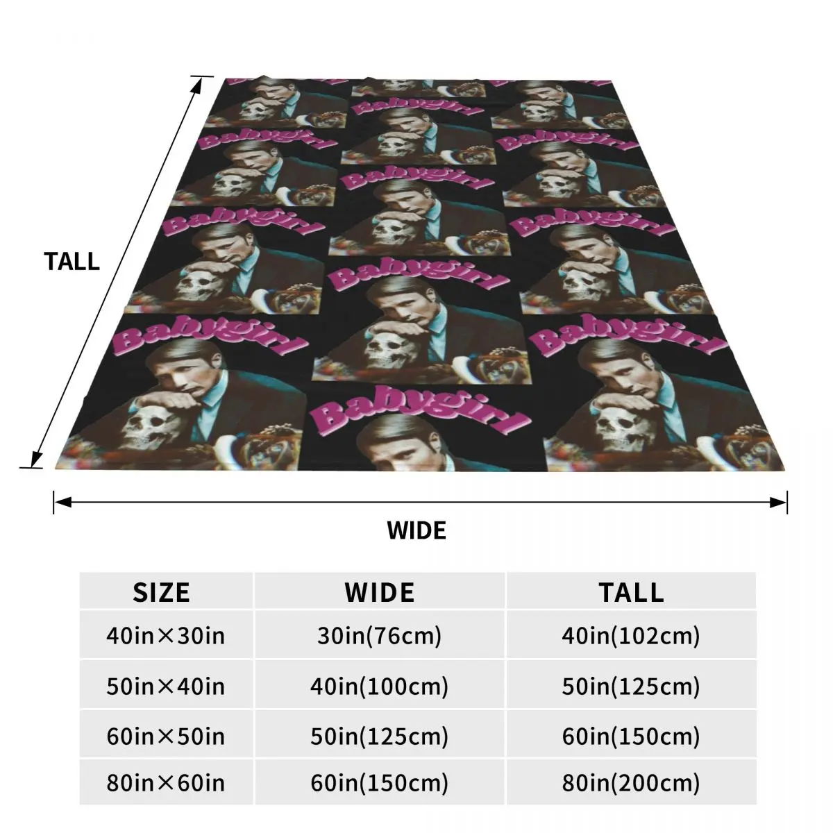 Одеяла Hannibal Babygirl Mads Mikkelsen бархатное всесезонное многофункциональное тонкое