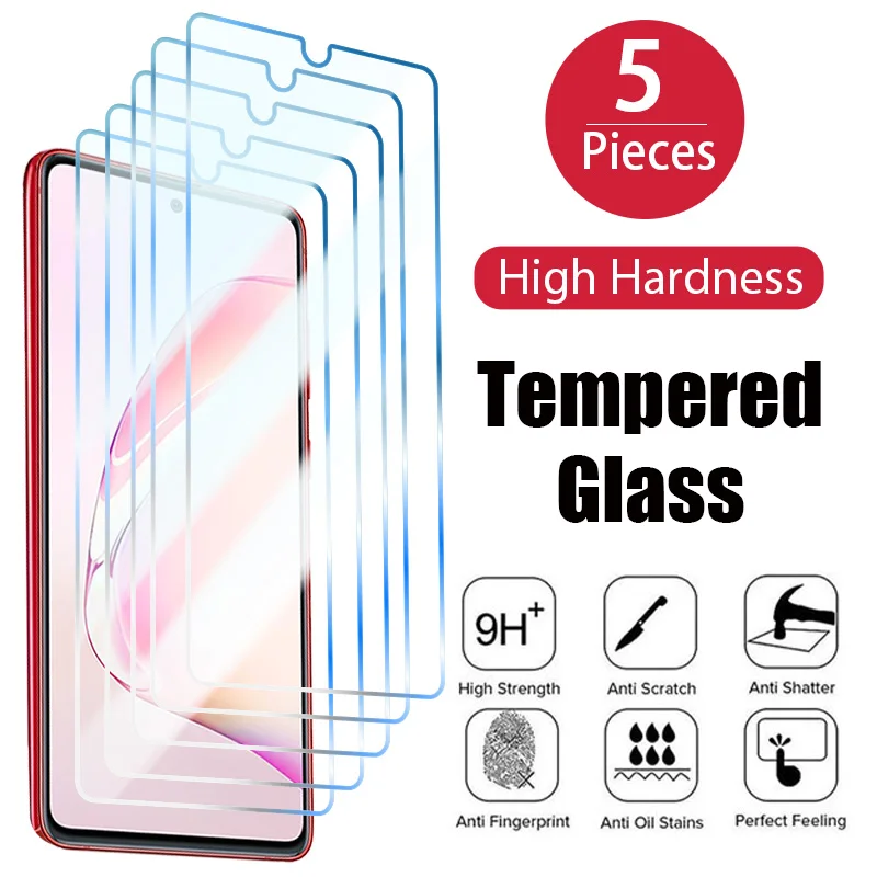 5PCS מזג זכוכית עבור Samsung Galaxy A13 A52 A53 A33 A32 A22 A73 5G מסך מגן על סמסונג a52S A21S A51 50 A72 A71 זכוכית