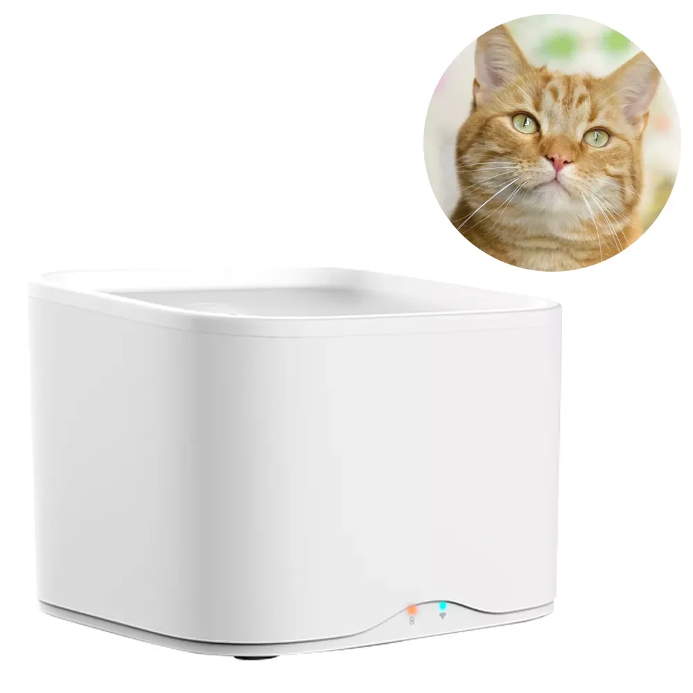 

Умный питьевой фонтан для домашних животных, автоматическая поилка для щенков и собак, 2 л, Wi-Fi управление, циркуляционная фильтрация, дозато...