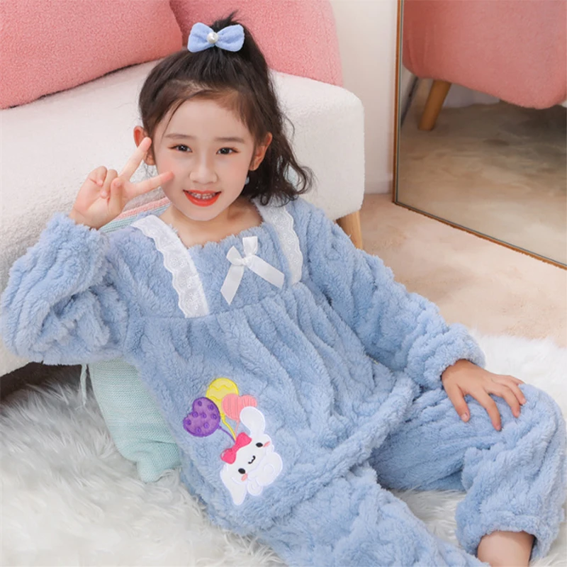 

Kawaii Sanrio Pajamas Cute Anime Cinnamoroll Hello Kitty Pochacco Autumn Winter Cartoon Plush Thickening Warm Toys Girls Gifts
