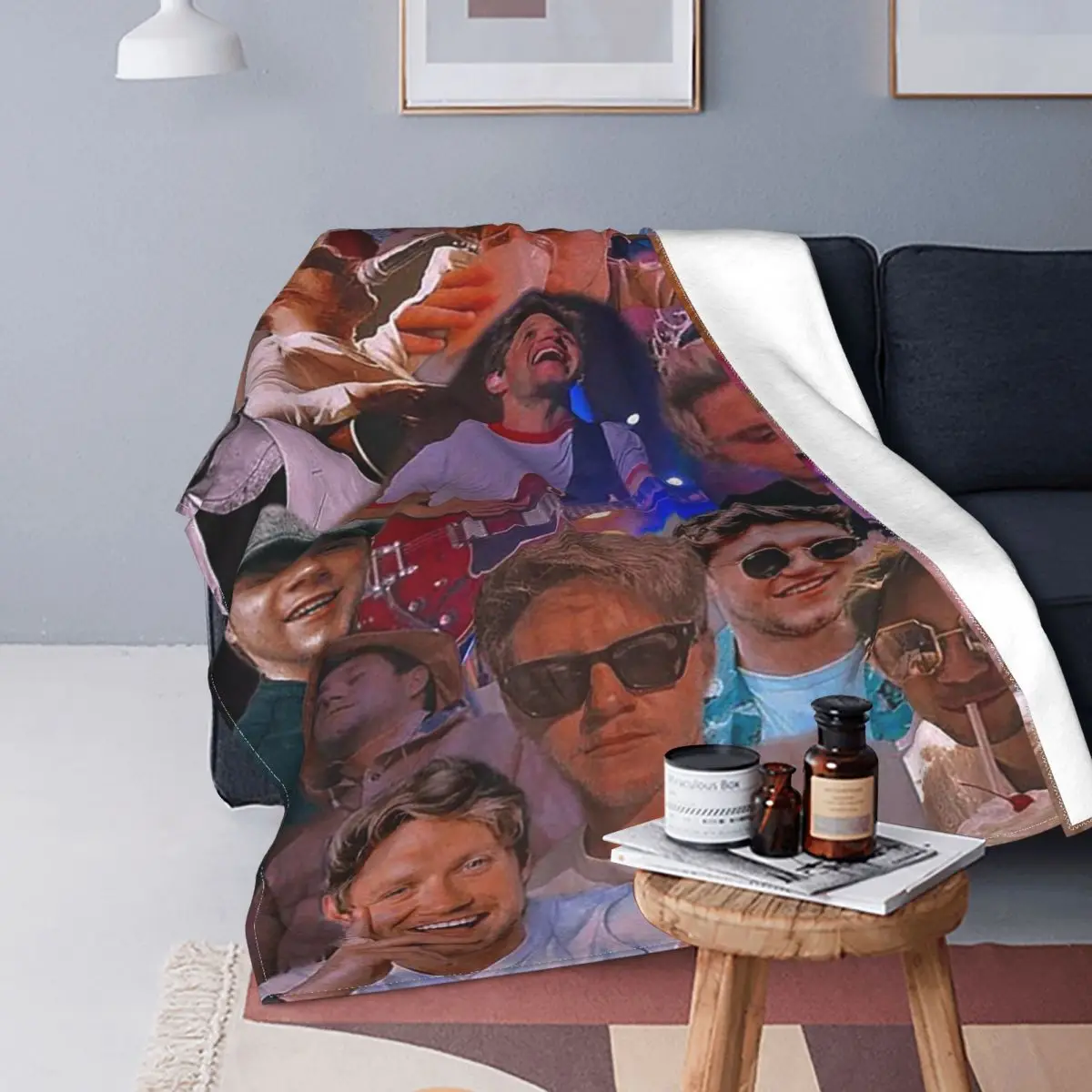 

Niall Horan Plaid Blankets Velvet Spring/Autumn Collage 3D Print for Kids Gift Warm Throw Blanket for Bedding Office Bedspread