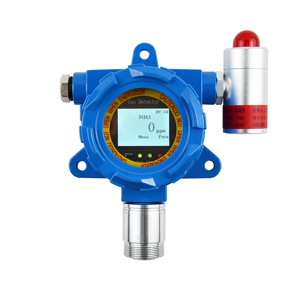 

CE ATEX NH3 sensor 4-20mA RS485 Modbus ammonia gas leak alarm detector