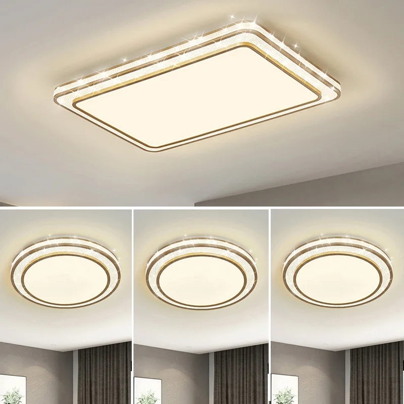 LED Ceiling Lamp Lamp in the Living Room Household Headlight Master Bedroom Lamp Smart Lamp Combination Whole House Set