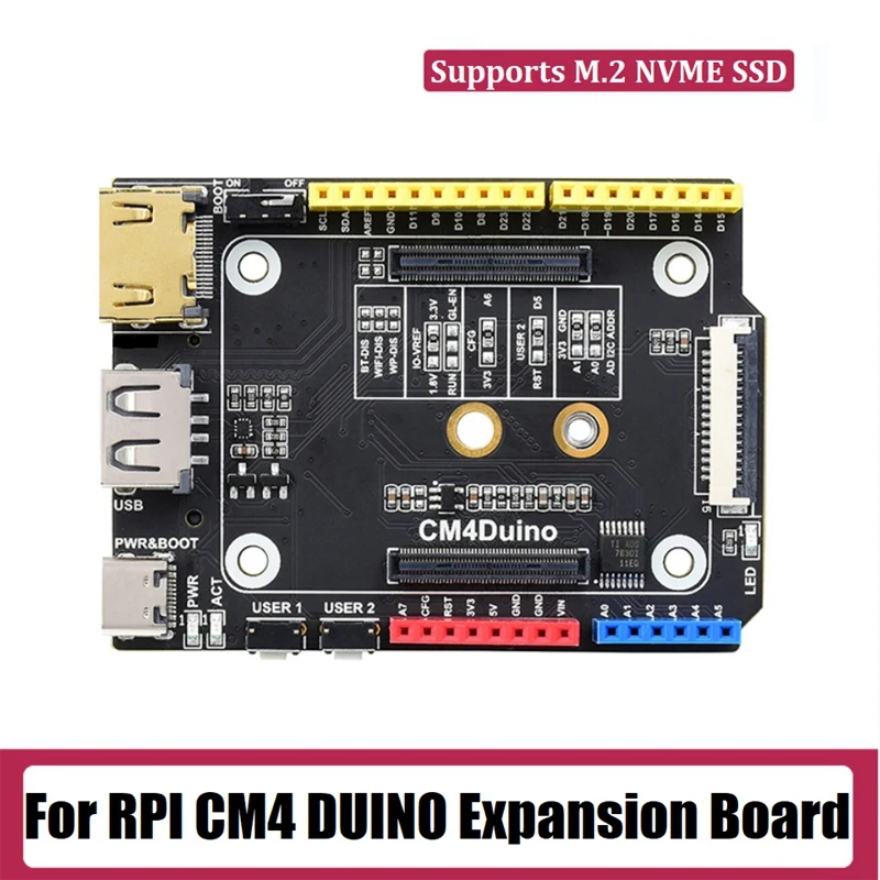 

CM4-Duino For Arduino Compatible Base Board For Raspberry Pi CM4 HD USB M.2 Slot Supports Arduino Ecology System