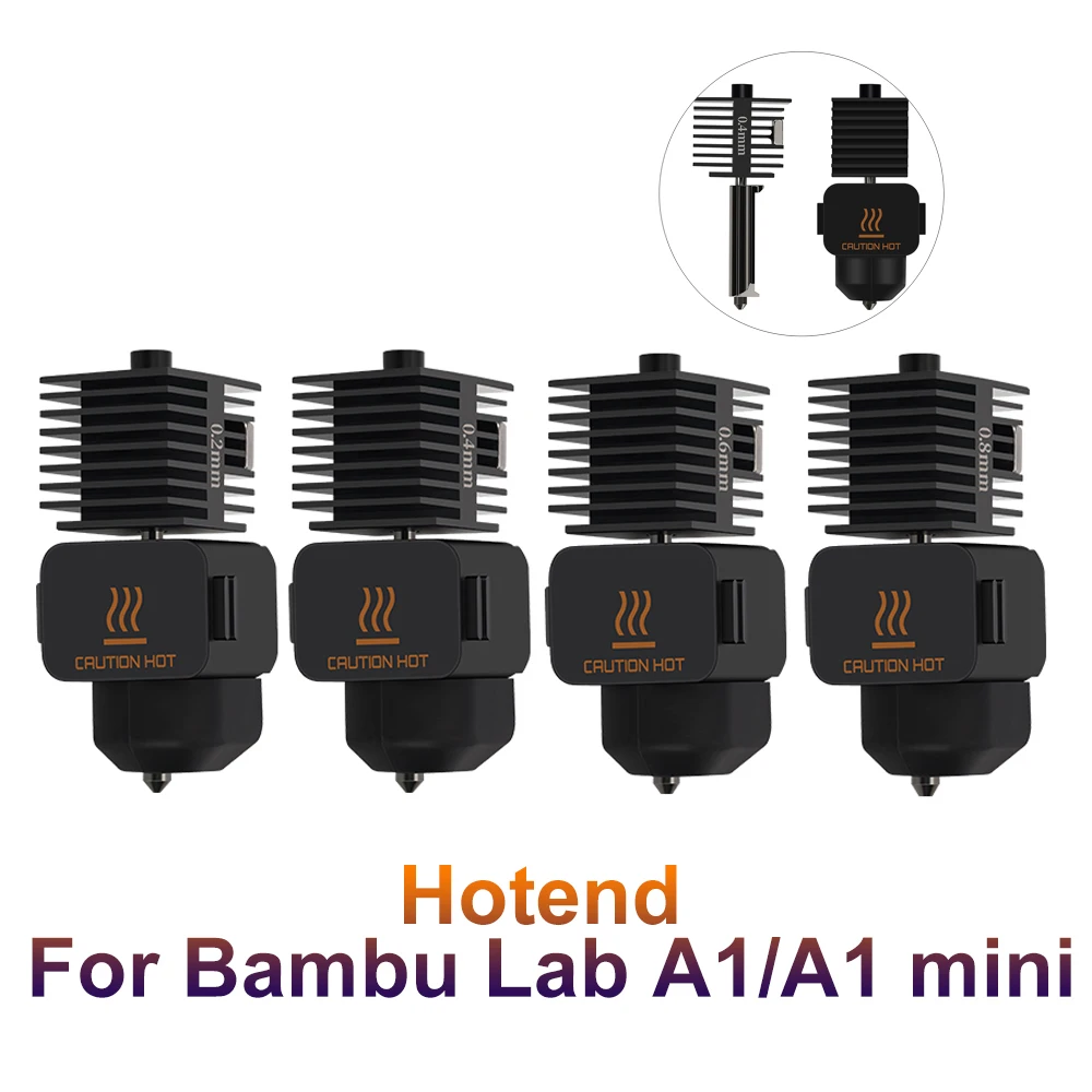 Комплект Hotend для Bambu Lab A1/A1 Mini быстрая сборка горячего конца 0 2/0 4/0 6/0 8 мм сопло из