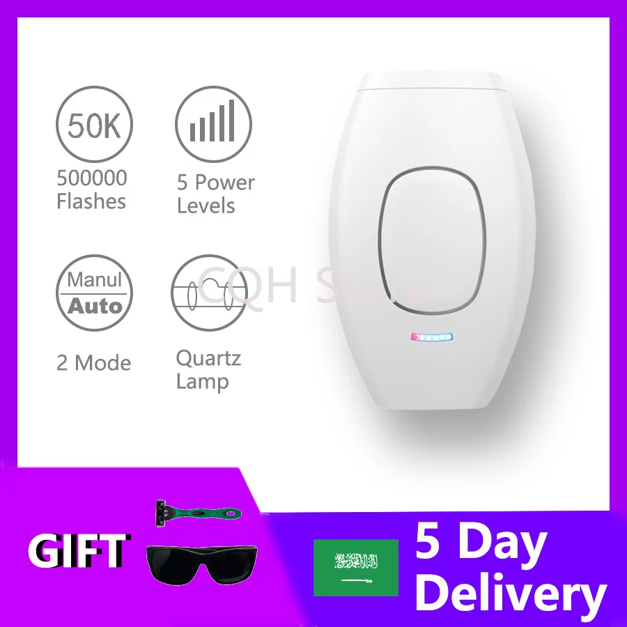 Лазерное удаление волос бикини для тела IPL 500000 Эпилятор со вспышкой импульсы