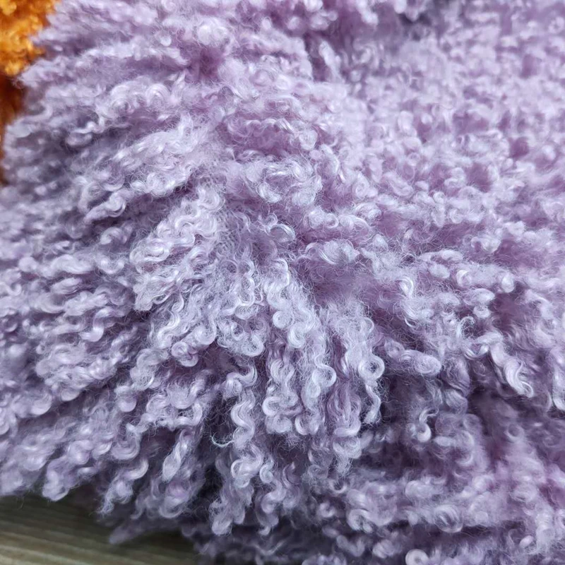 

Фиолетовая длинная Имитация волос 2 см, Пляжная шерсть, маленький кудрявый овечьей шерсти, объемный плюшевый наряд, меховая ткань, реквизит для фотосъемки новорожденных