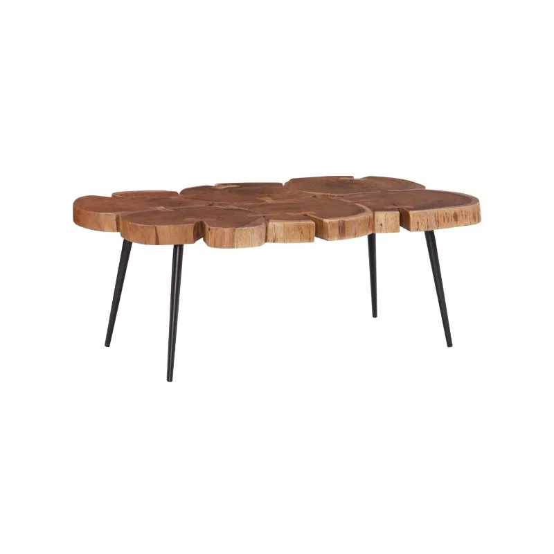 

Marbury Rustic Live Edge Coffee Table, Large, Brown