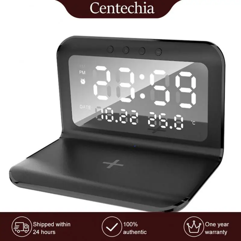 

15w Electronic Calendar Clock Charging Calendar Clock Charger Station Thermometer Wireless Chargers Thermometer Dock Station