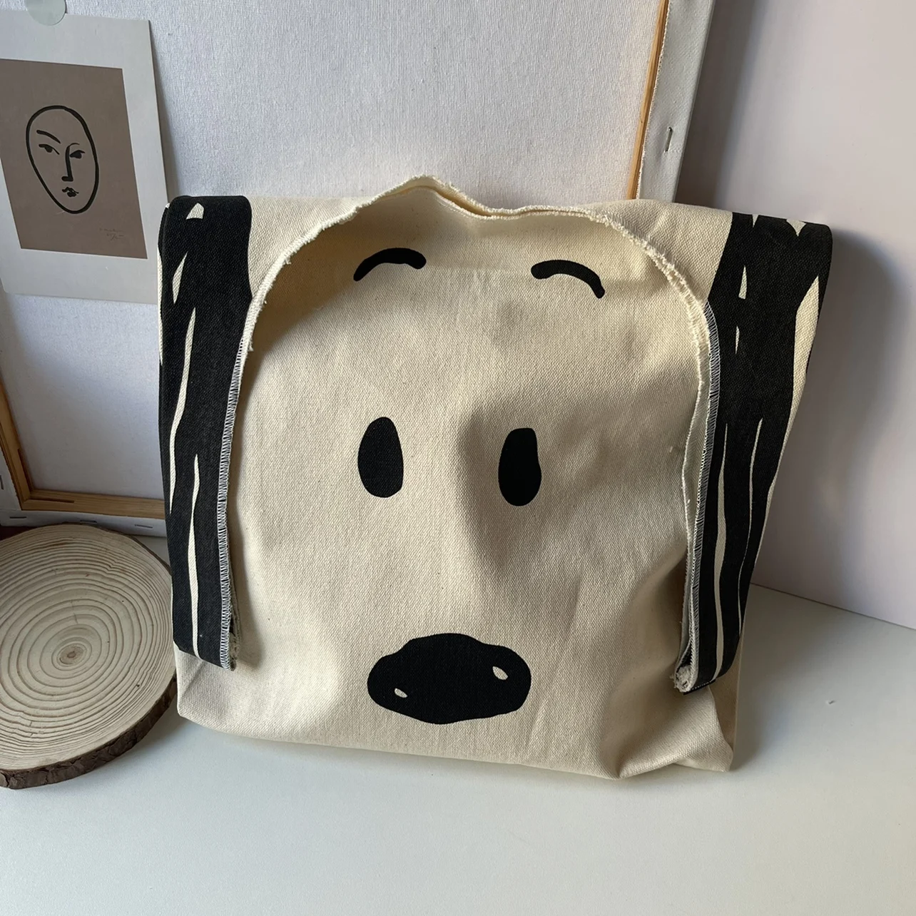 

Snoopy Charlie Brown Kawaii New Shopping Bag, Shoulder Bag, Cartoon Handbag, Cute Environmental Protection Bag