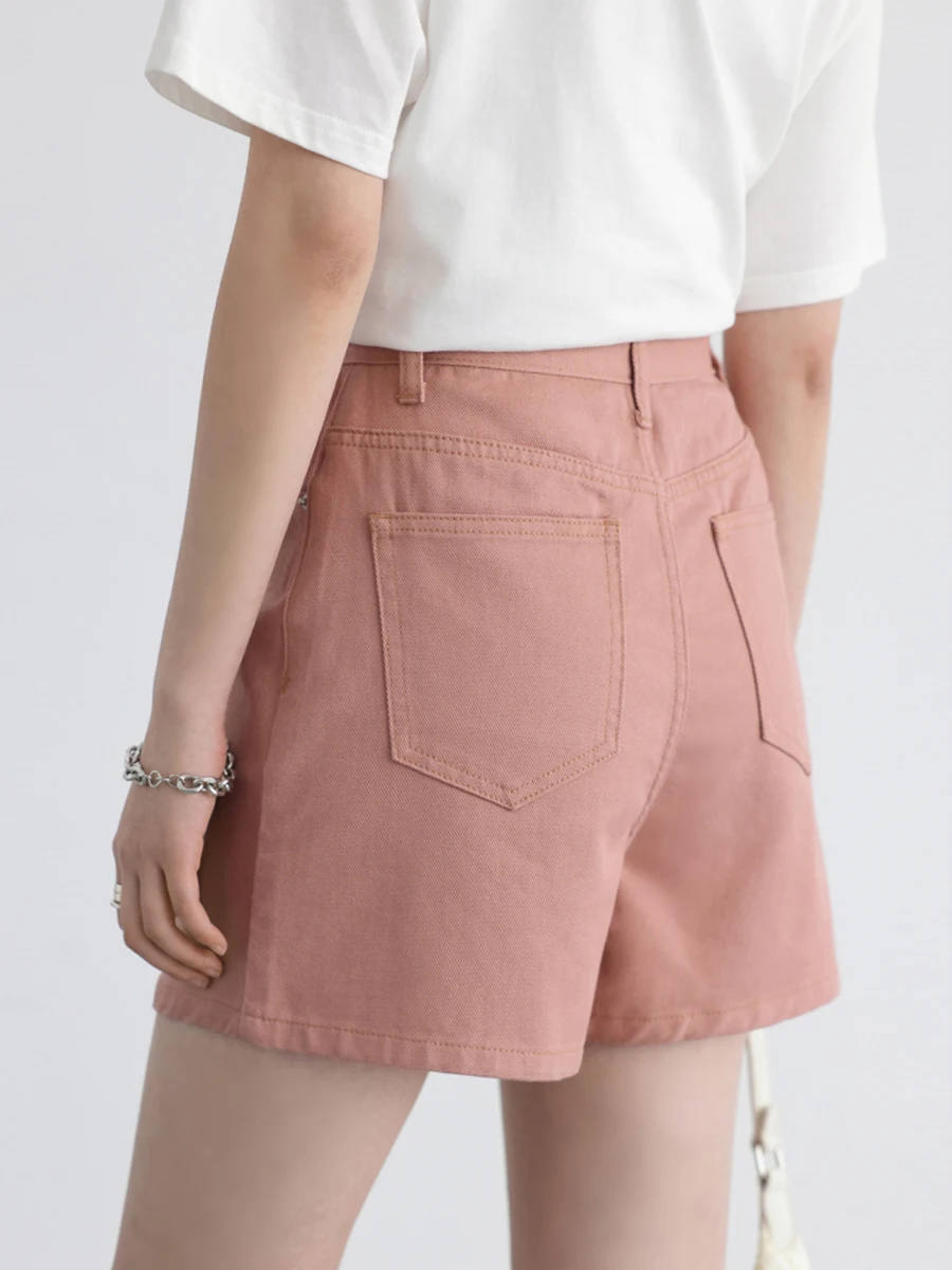 CHIC VEN Women's Shorts Korean Casual High Waisted Loose Pants A-line Blue Denim Jean Pants Short Trousers Female Summer 2023