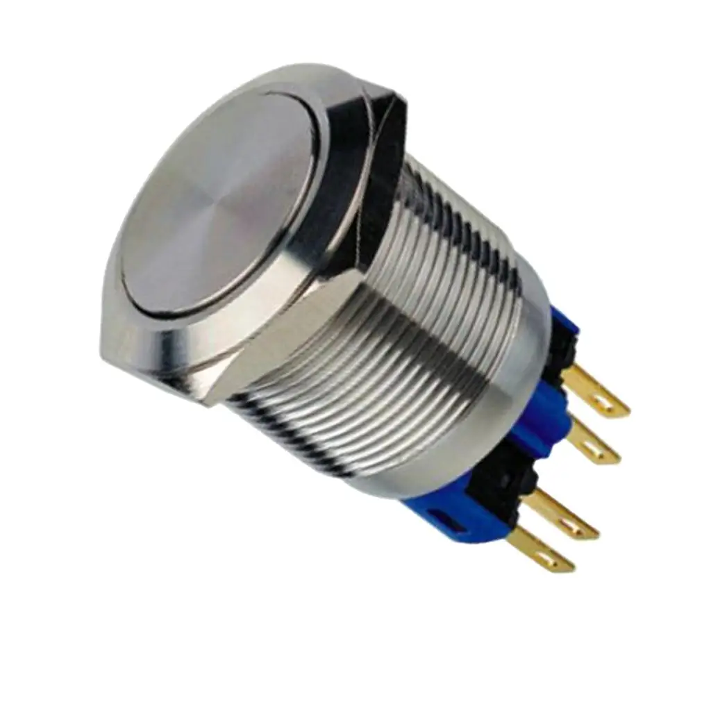 

250V 22mm Led Self-reset Resetable Push Button Switch fo Boat Car DIY 4Pin