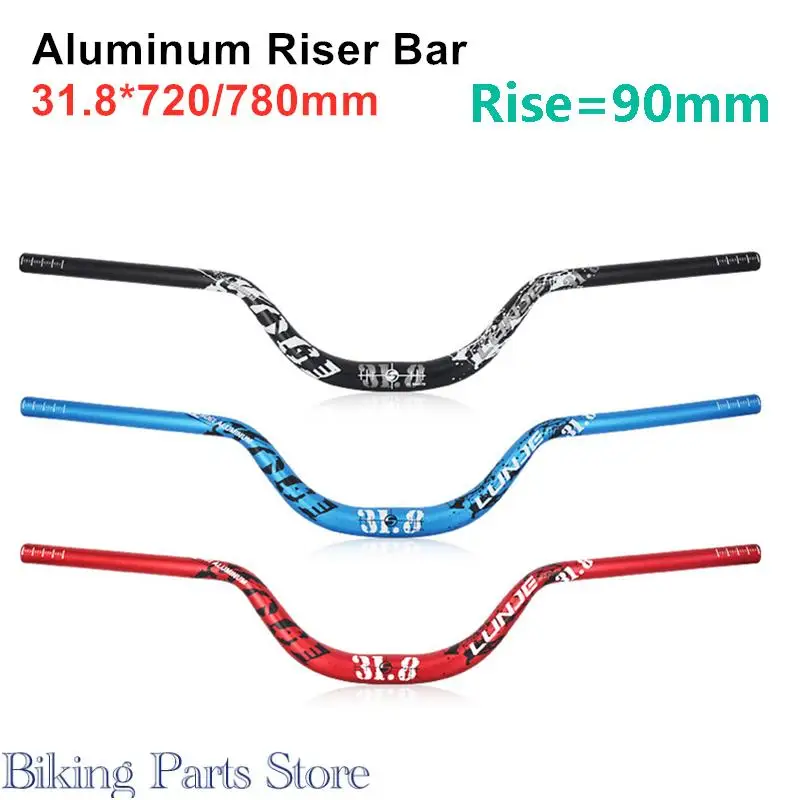 

MTB Bike Riser Handlebar 31.8x720/780mm Aluminum Swallow Handle Bar Rise 90mm Mountain Folding Bicycle Handlebar Cycling Parts