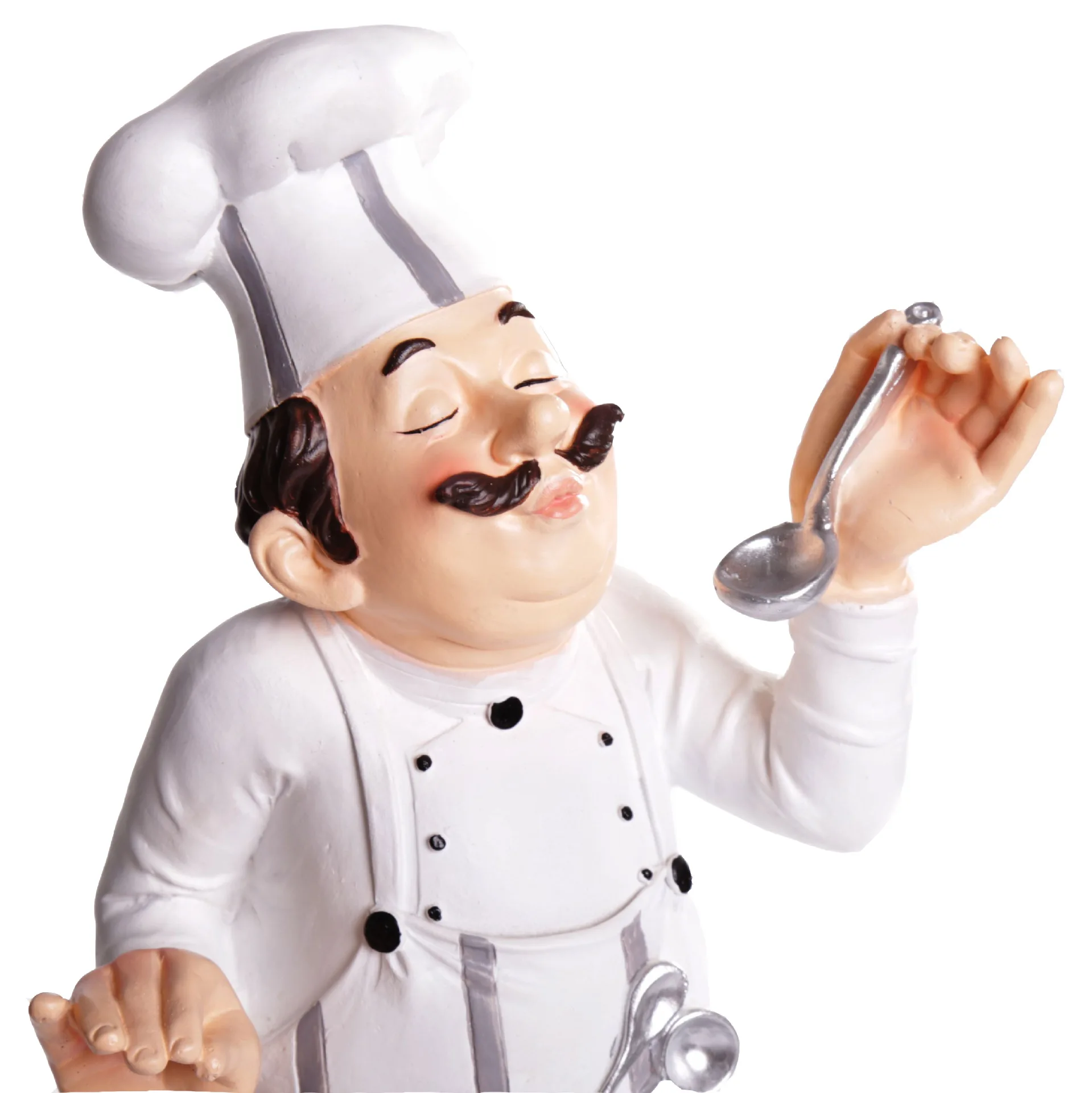 

[HHT] Creative Resin Crafts Chef Statue Character Ornaments Fashion Home Decoration Bar Western Restaurant Cafe Cake Shop Decor