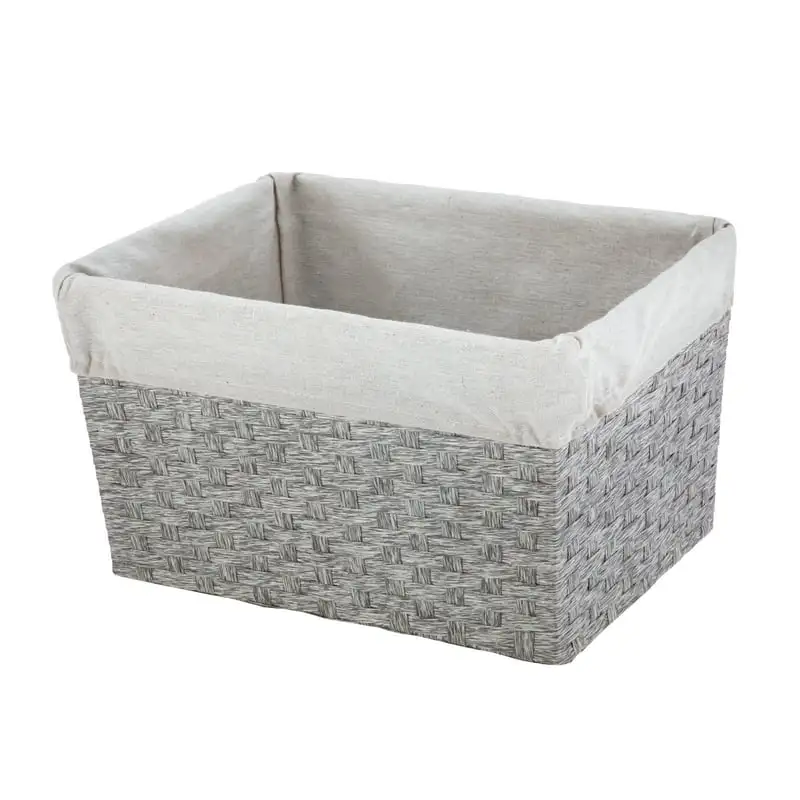

Paper Rope Medium Basket with Liner and Handles