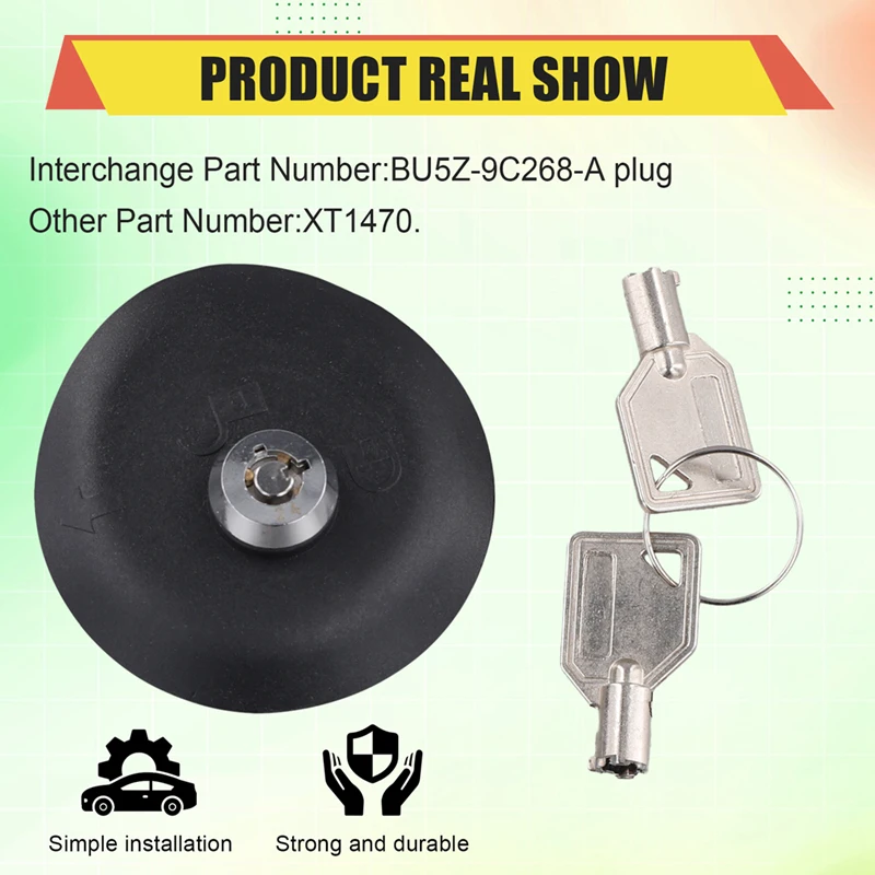 Для Ford F150 Raptor 2015-2022 Запирающаяся крышка топливной двери с замком пробки BU5Z-9C-268A