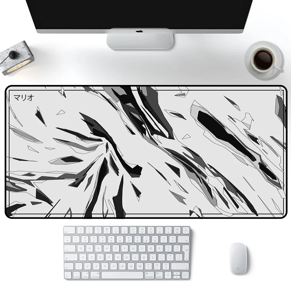 

White Mousepad Art Mats 3 Mm Slipmat 900x400 Mouse Pad Xl Original Deskmat Home Office Carpet Substrate on The Table for Pc