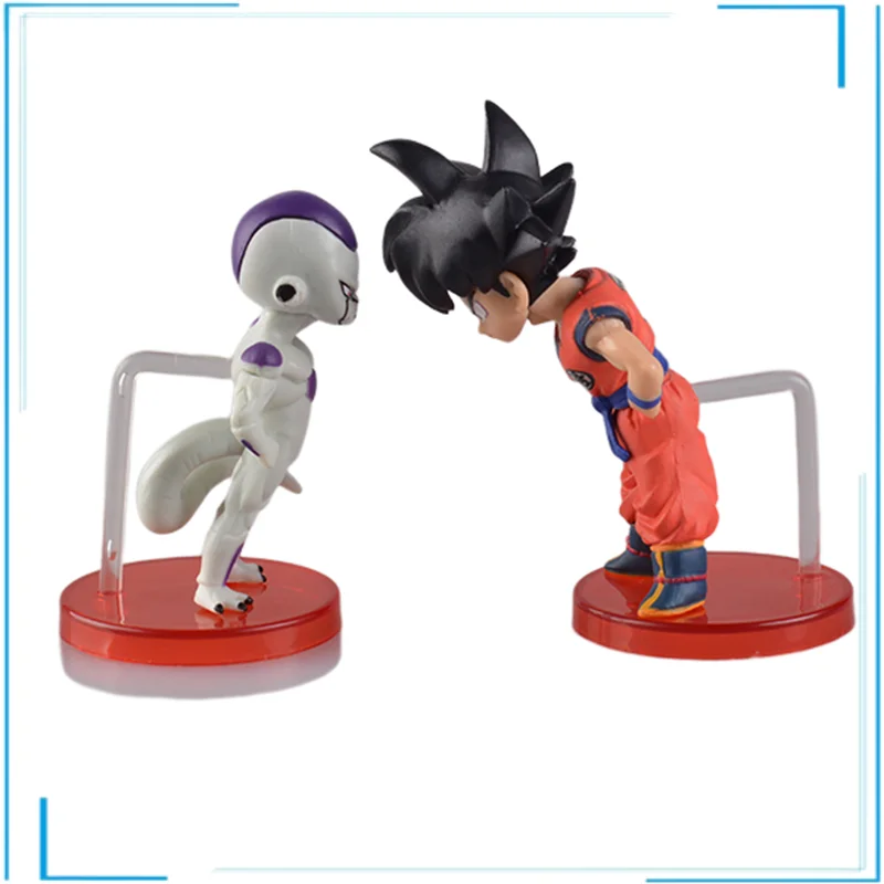 

Genuine Japanese Anime Dragon Ball Anime Figures Son Goku Frieza Look At Each Other Different Style Models Kids Brinquedos