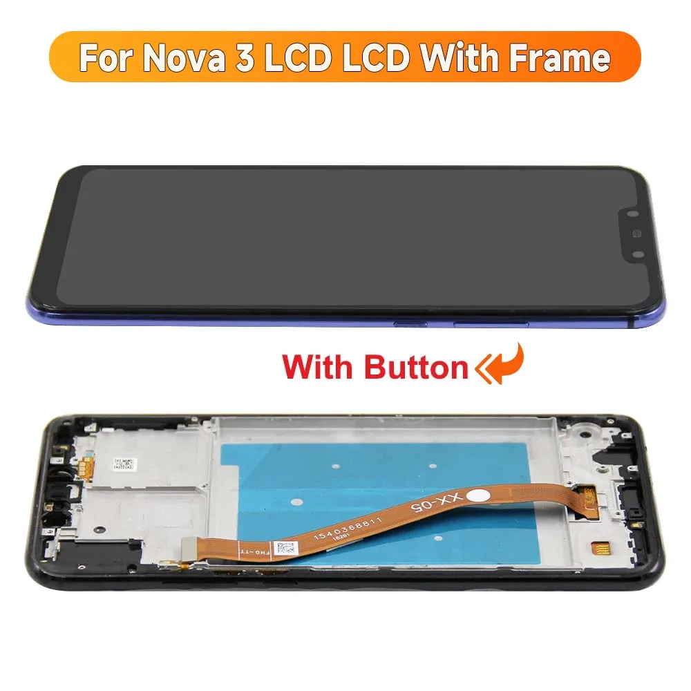 ЖК-дисплей с сенсорным экраном и дигитайзером в сборе для HUAWEI Nova 3 6 ''для PAR-AL00