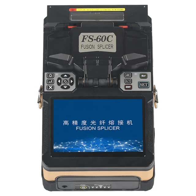 

FS-60C Golden fully automatic fusion splicing machine fiber optic splicing machine mquina de fuso de fibra