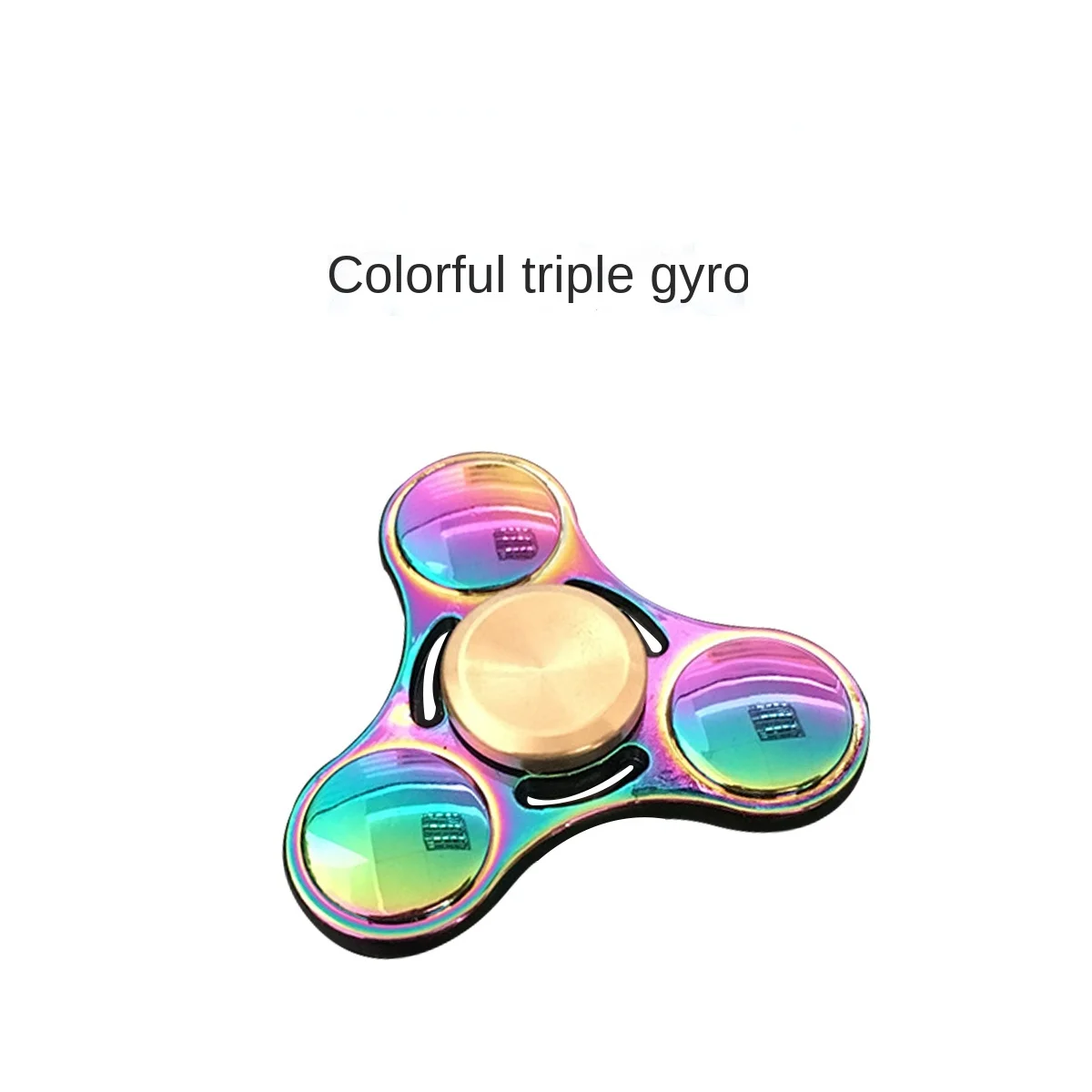 

Colorful Three-Leaf Fingertip Gyro Adult Pressure Reduction High Speed Mute Zinc Alloy Anti-Anxiety Hand Spinner