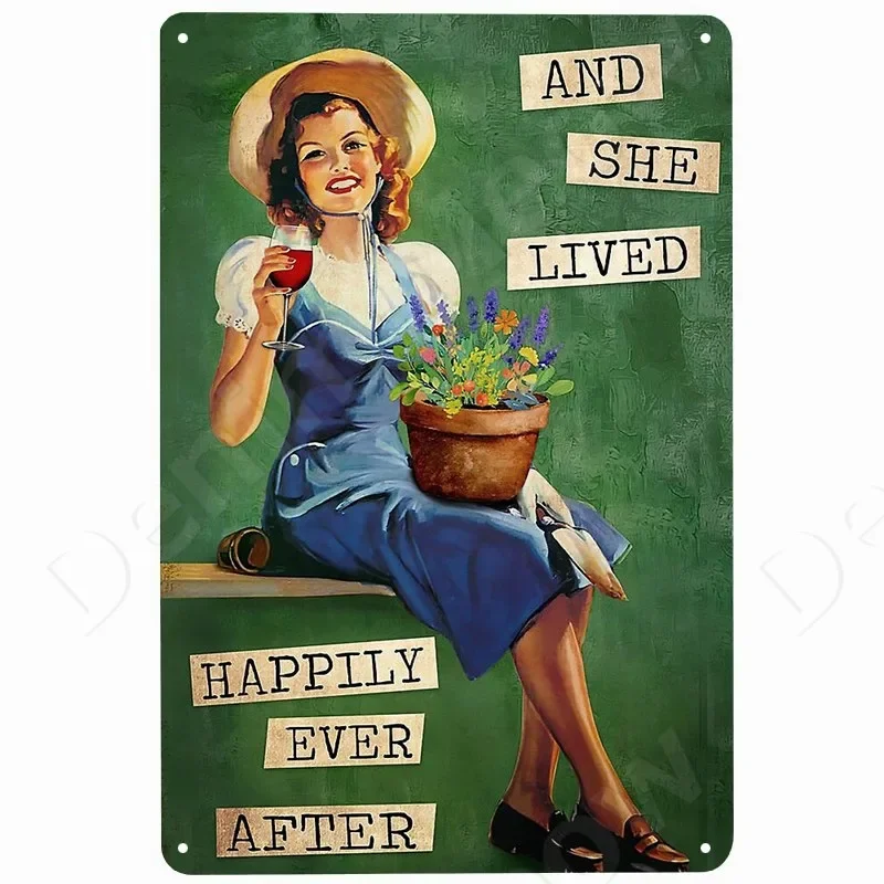 Винтажная металлическая вывеска с дикими цветами украшение на стену фруктами