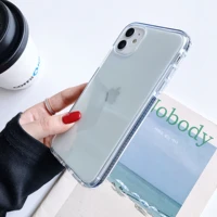 shockproof bumper candy color phone case for iphone 13 12 11 pro xs max xr x 12mini 7 8 plus se 2020 transparent soft back cover