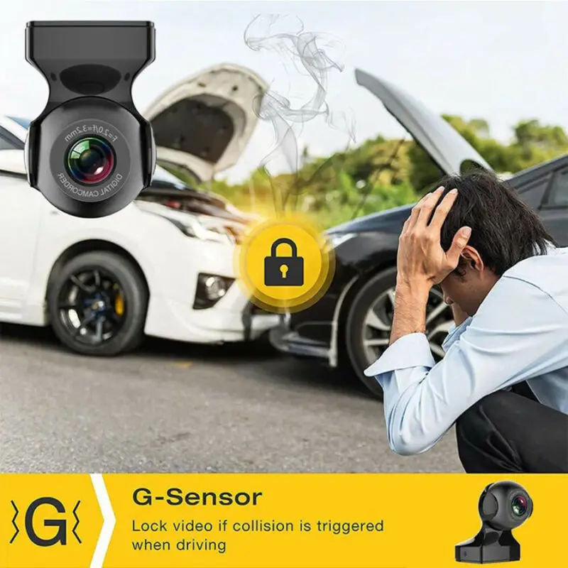 Видеорегистратор автомобильный со встроенным GPS Wi-Fi G-датчиком и датчиком