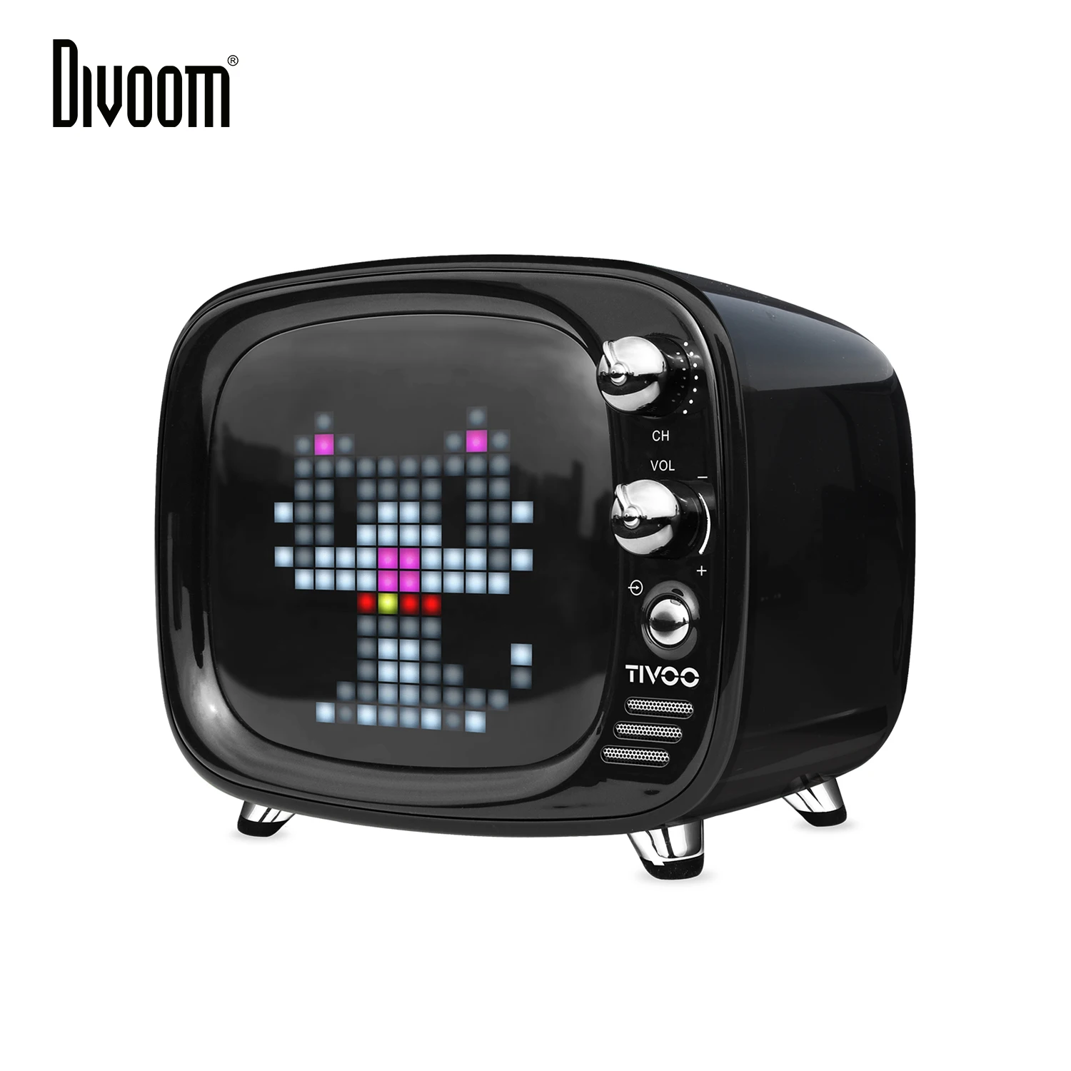 

Divoom Tivoo Portable Bluetooth Speaker Smart Clock Alarm Pixel Art DIY by App LED Light Sign Decoration Unique Christmas gift