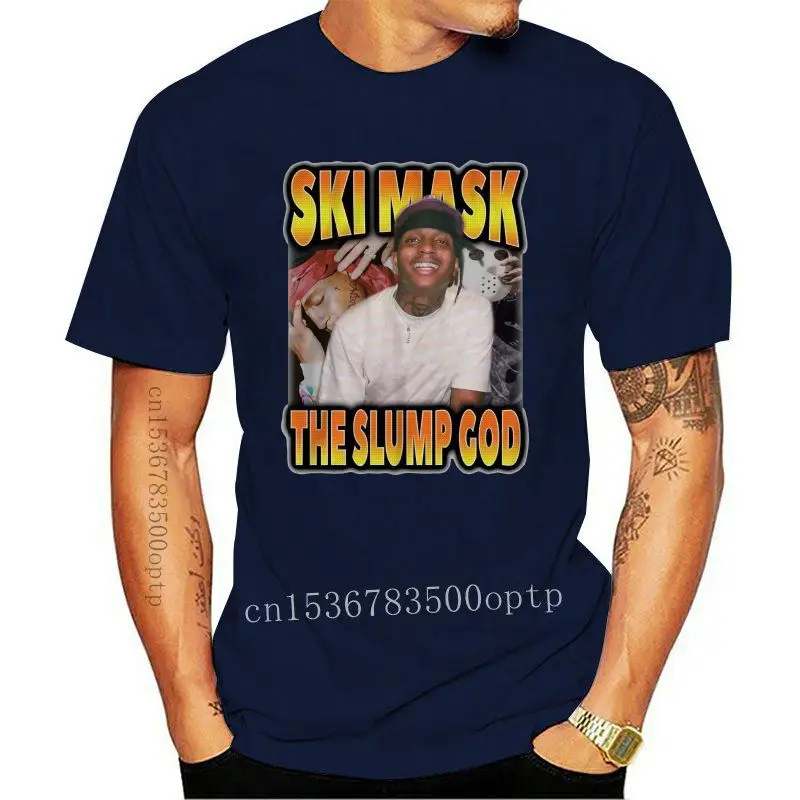 

Man Clothing New Ski Mask The Slump God T-Shirt White Iverson Hip Hop Tribute Lil Uzi Vintage Cotton Birthday Gift Tops Tee Shir