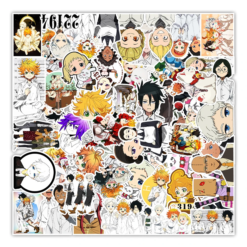 

10/30/50PCS Anime Promised Neverland Graffiti Sticker Notebook Skateboard Computer Refrigerator Luggage Decoration Wholesale