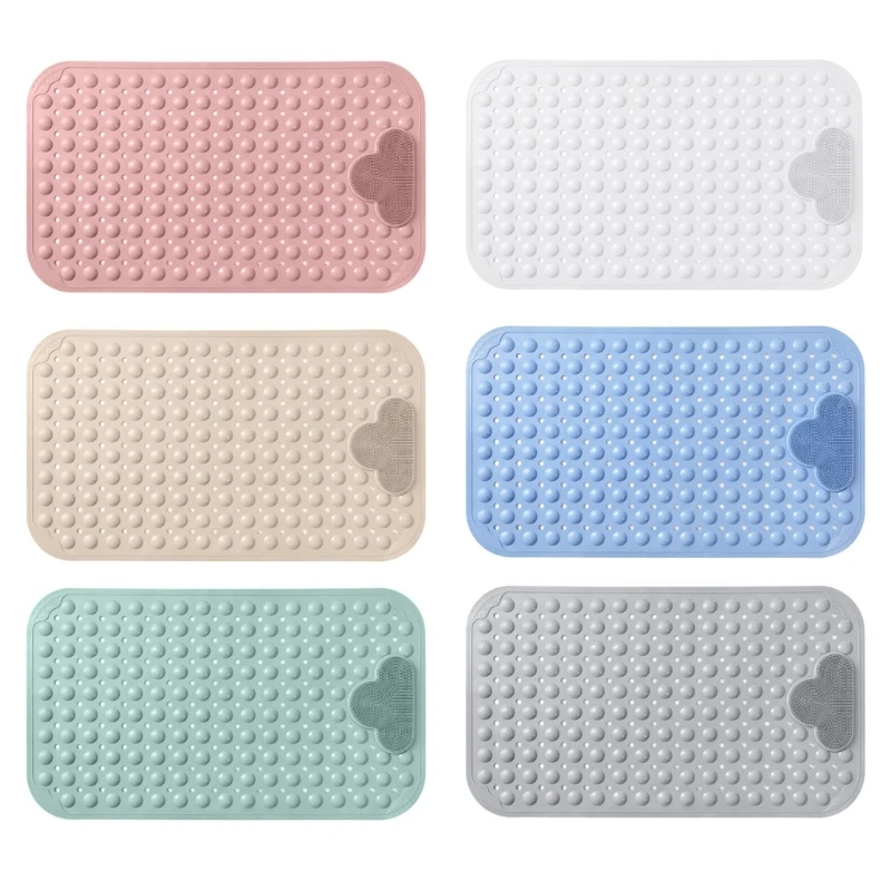 

Shower Scrubber Mat Bathtub Mat Massager with Suction Cups Drain Holes Non-slip Massage Mat for Drop Shipping