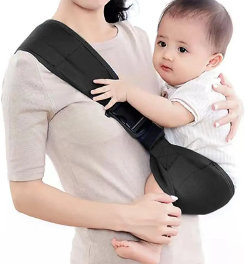 Ergonomic Baby Strap one Shoulder Labor Saving Polyester Baby Carrier Half Wrapped Sling with Anti-Slip Particle Soft Baby Strap