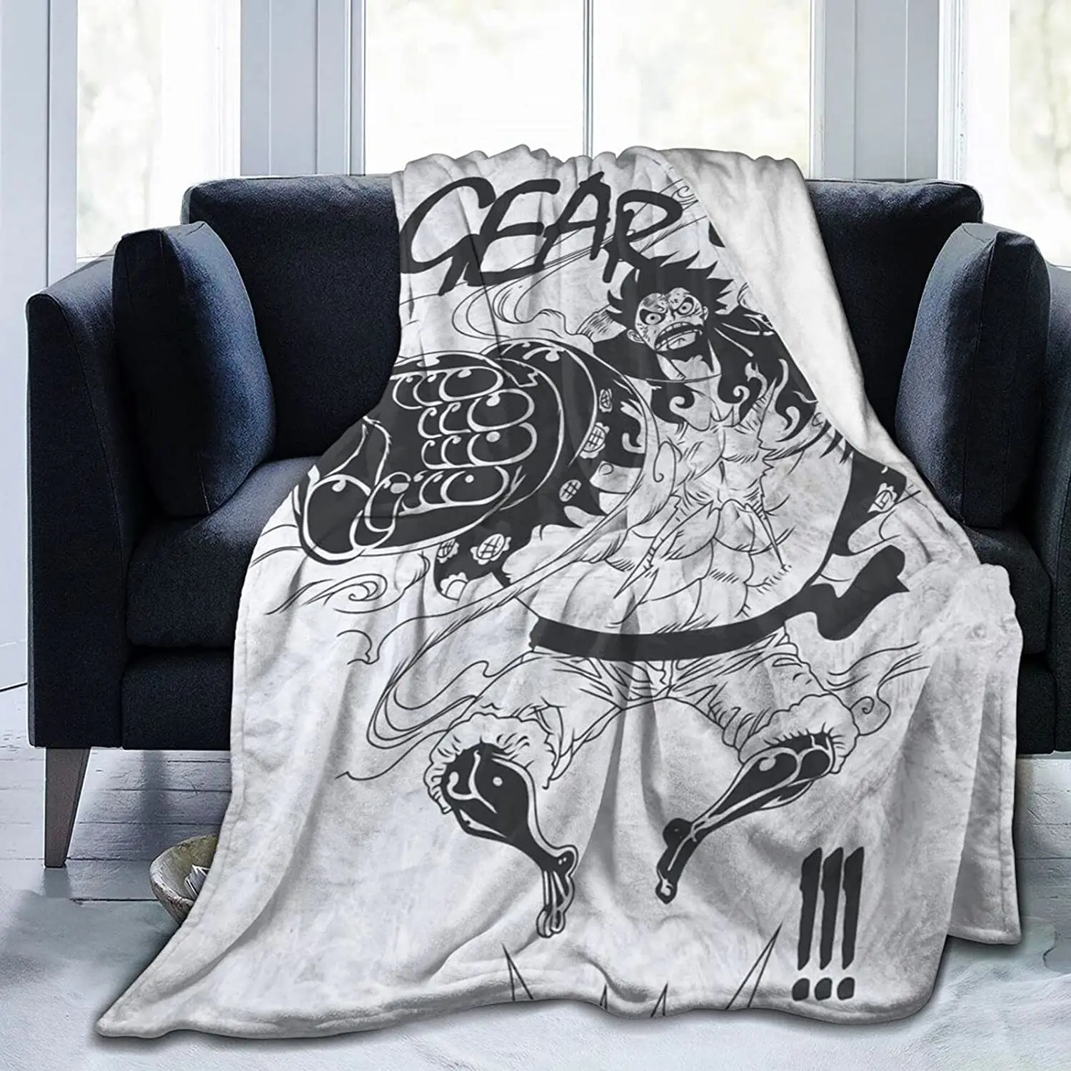 

Luffy Gear 4th Soft Flannel Blanket Lightweight Fleece Blanket Air Conditioner is Suitable for Bedroom Living Room Sofa
