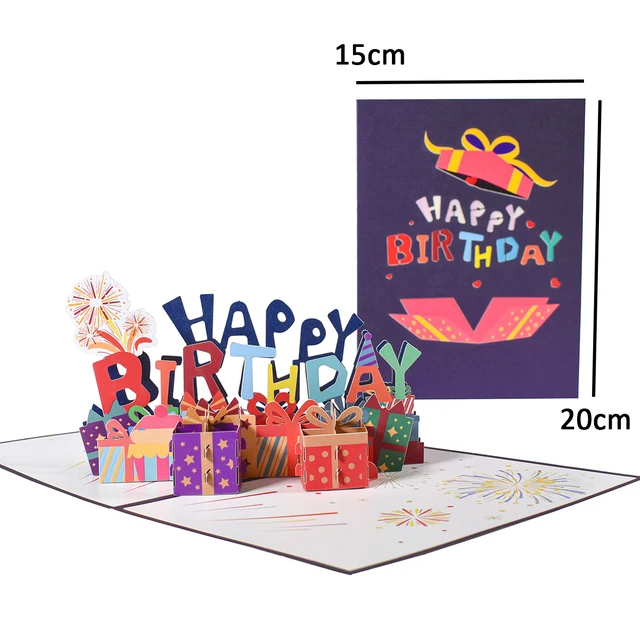 3D открытка С днем рождения-дети