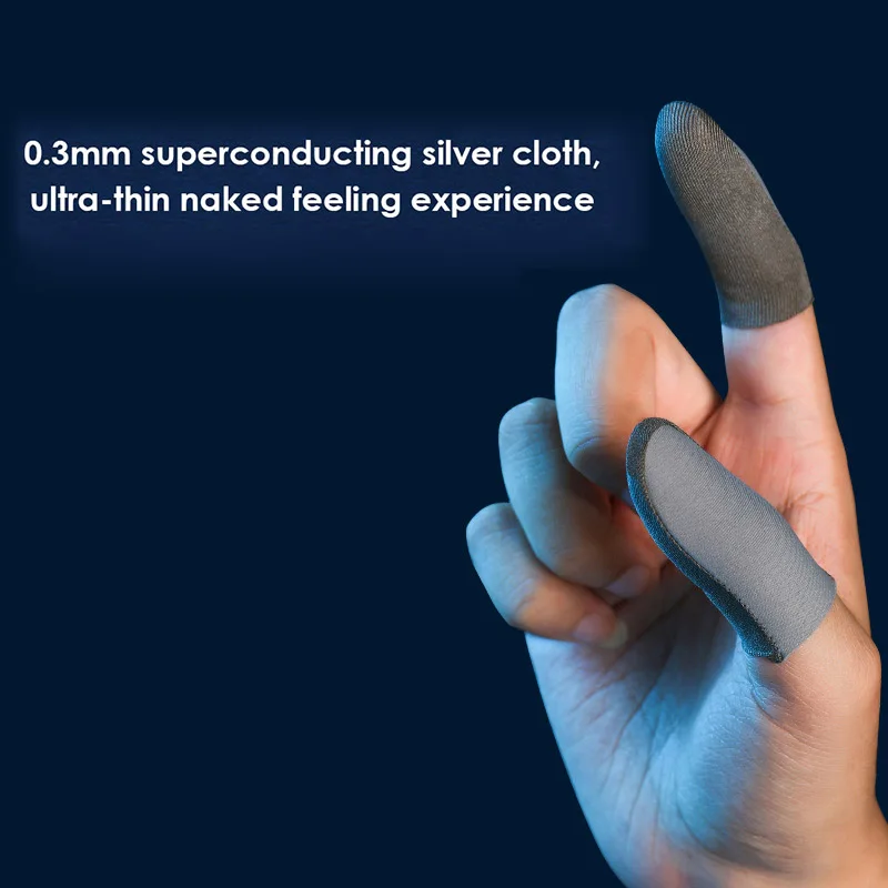 

1Pair Upgrade Gaming Finger Sleeve For PUBG Mobile Game Non-slip Breathable Sweat-Proof Finger Cover Touch Screen Thumb Cover