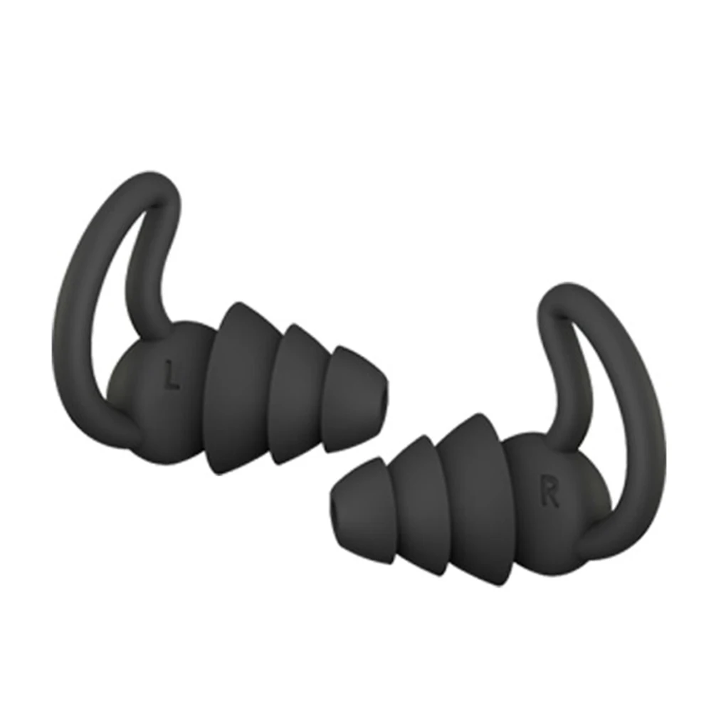 

1/2/3/5 Earplug Soft Solid Multi-Layer Earplugs Modern Minimalist Tool Comfortable Skin-Friendly Household Premium Black 3