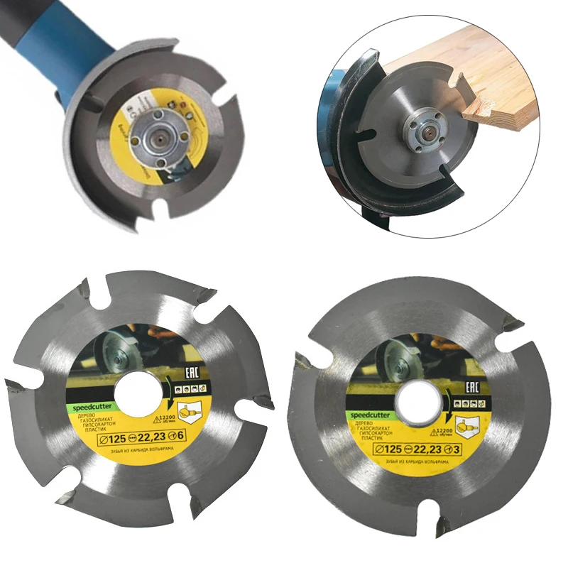 

125mm Circular Saw Blade Cemented Carbide Tipped Wood Cutting Disc 6 Teeth Woodworking Accessories for Angle Grinders